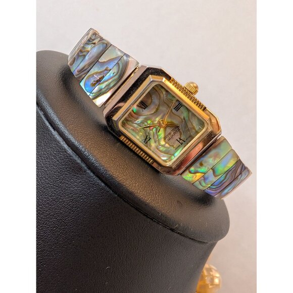 Jay King DRT MOP & Abalone Heart Reversible Necklace 925 Closure Matching Watch - Picture 9 of 16